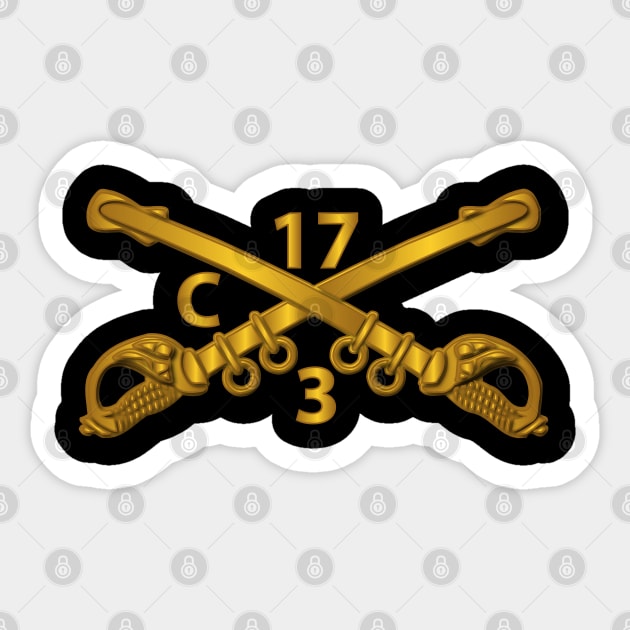 Charlie Troop - 3rd Sqn 17th Cavalry Branch wo Txt Sticker by twix123844